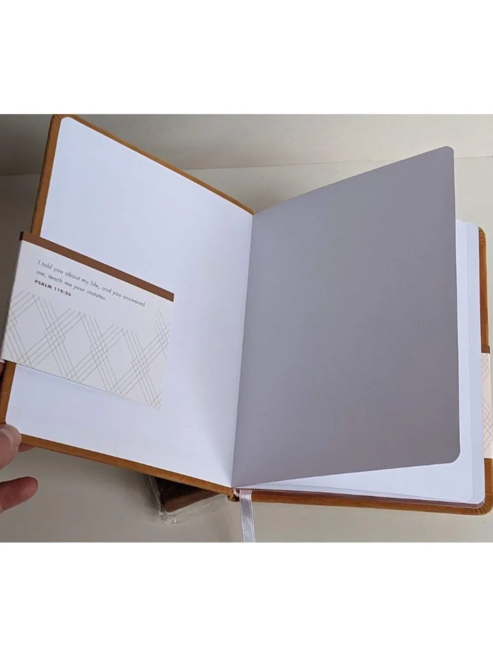 One Yellow Brown Leather Journal Notebook, 208 Smooth Ivory Pages